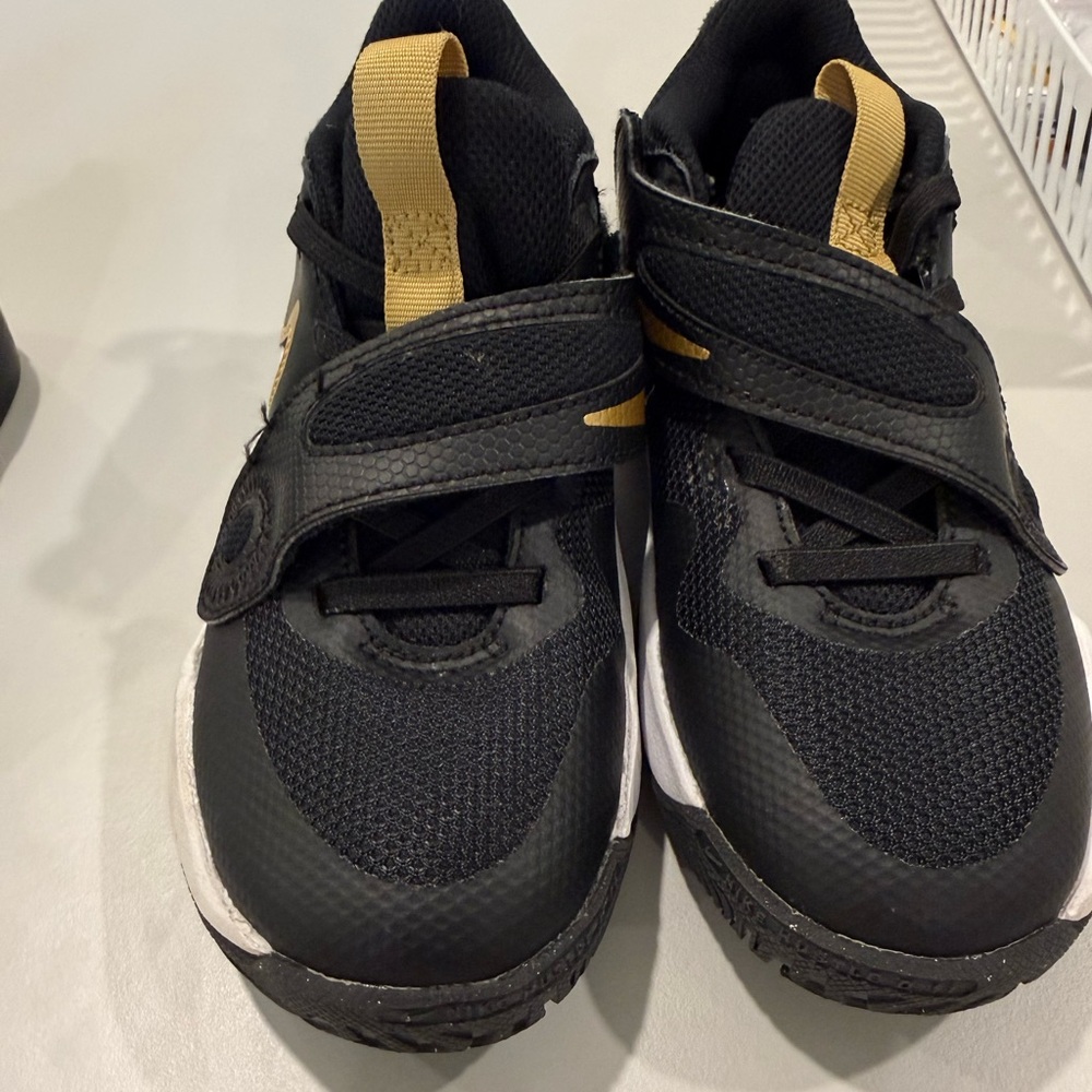 Nike Kids Black and Gold High-Top Sneakers